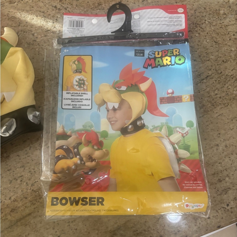 Super Mario Bowser Costume with Inflatable Shell